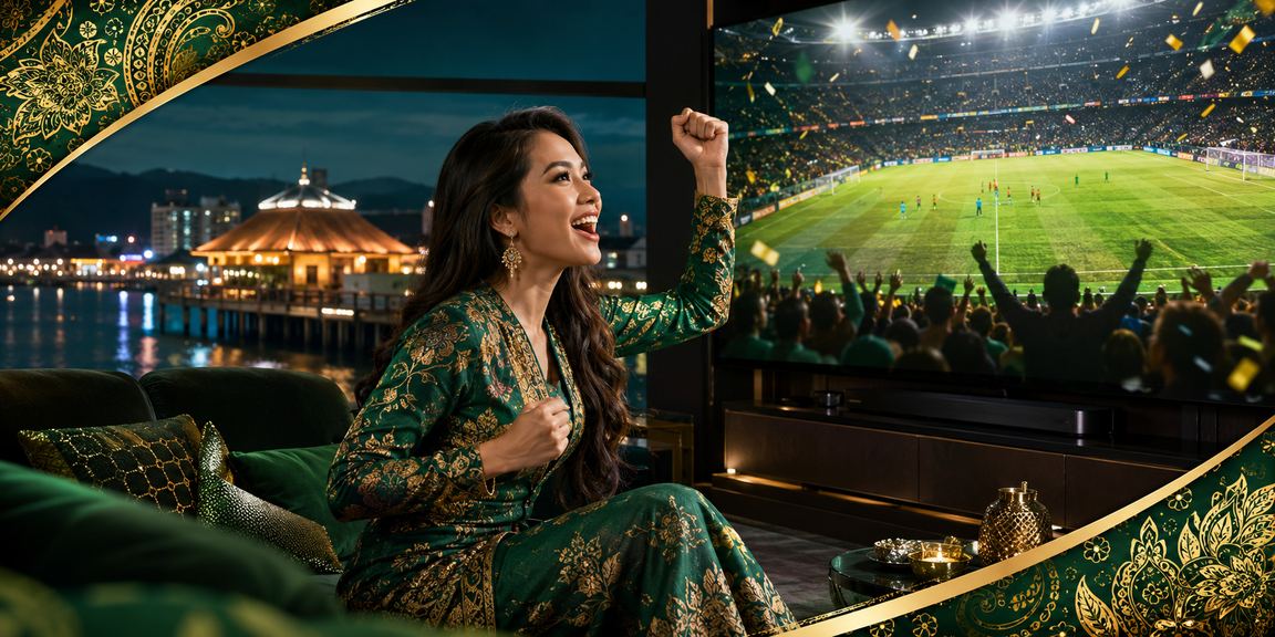 Pengguna berbaju batik Malaysia membuat pertaruhan kasino dalam talian dengan selamat dan selesa